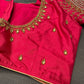 Pink Maggam Aari Work Blouse