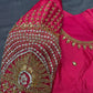 Pink Maggam Aari Work Blouse