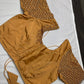 Brownish Gold Maggam Blouse