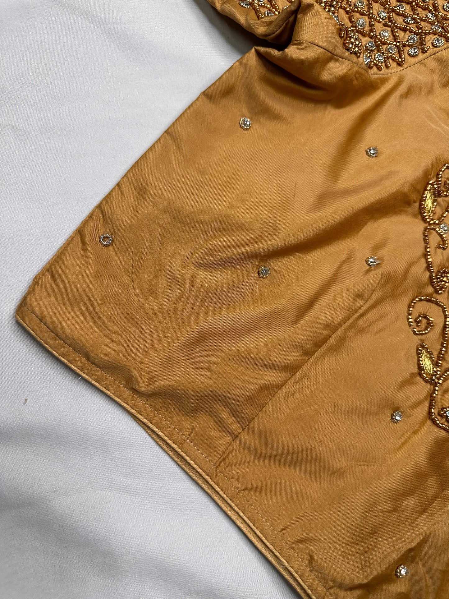 Brownish Gold Maggam Blouse