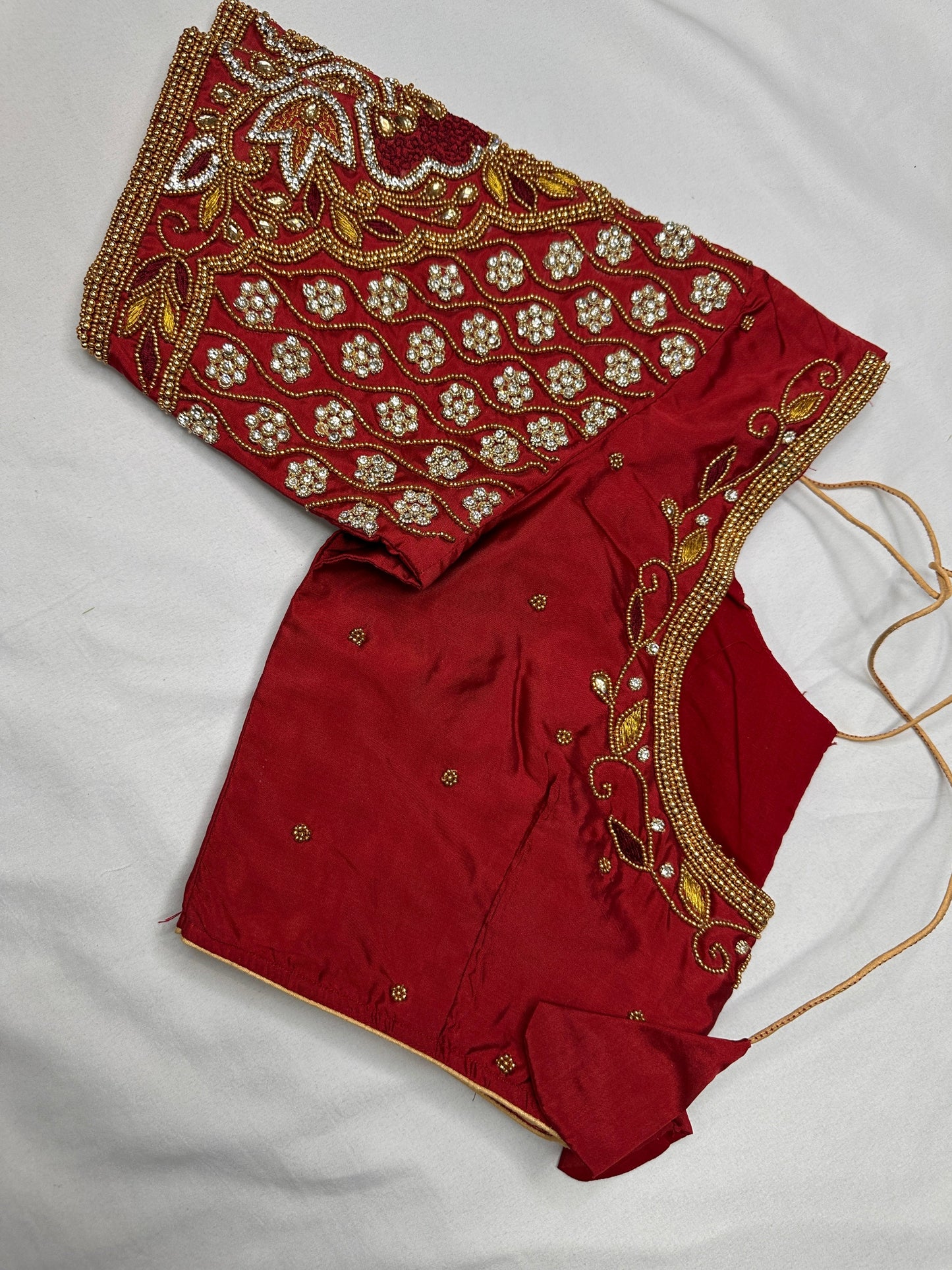 Red Maggam Aari Blouse