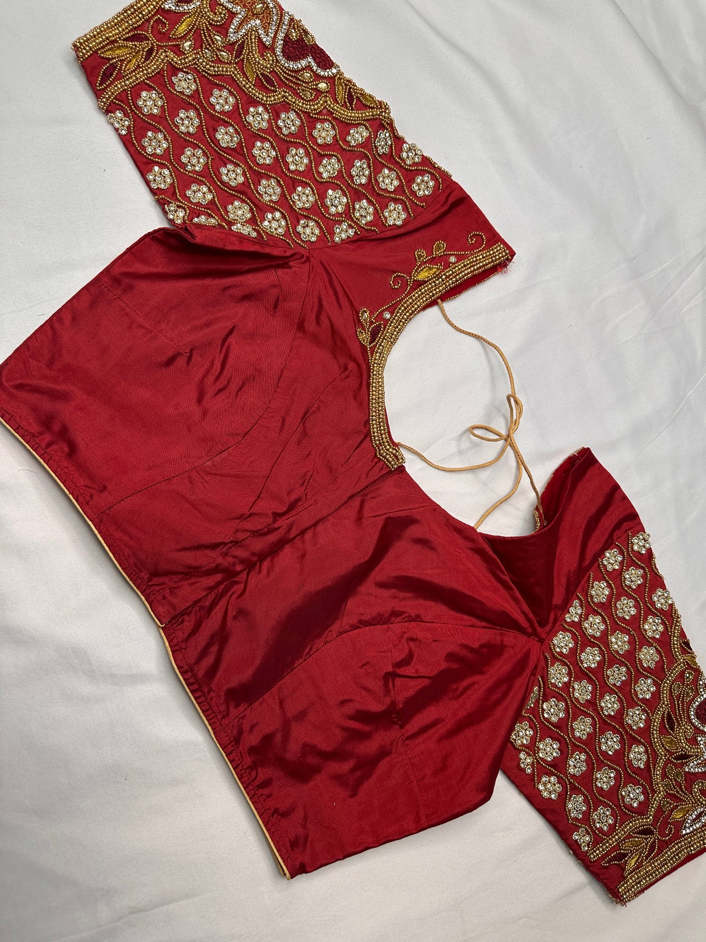 Red Maggam Aari Blouse