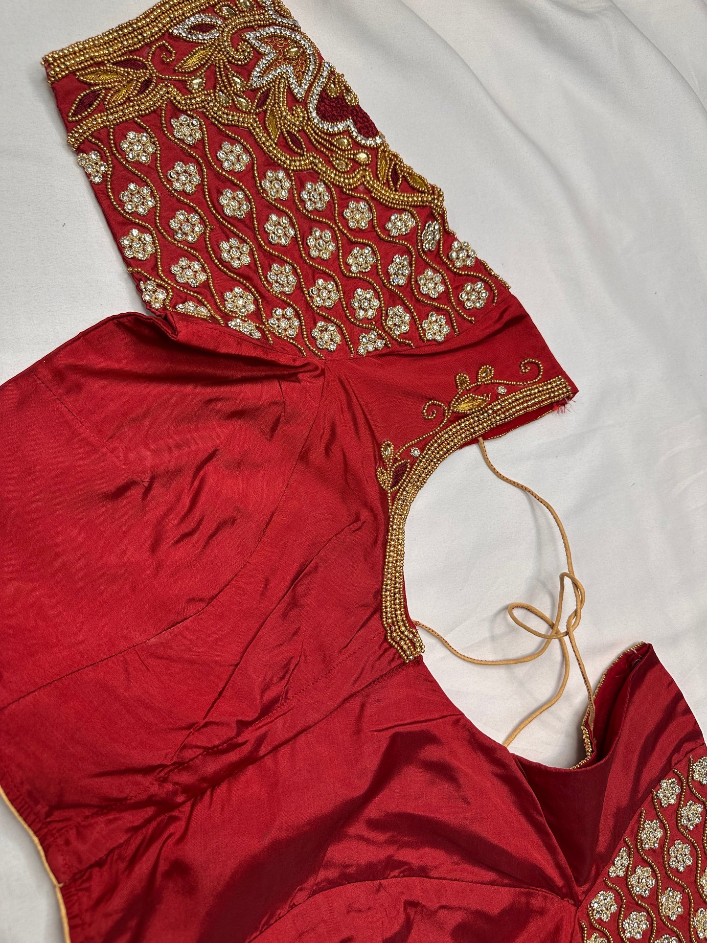 Red Maggam Aari Blouse