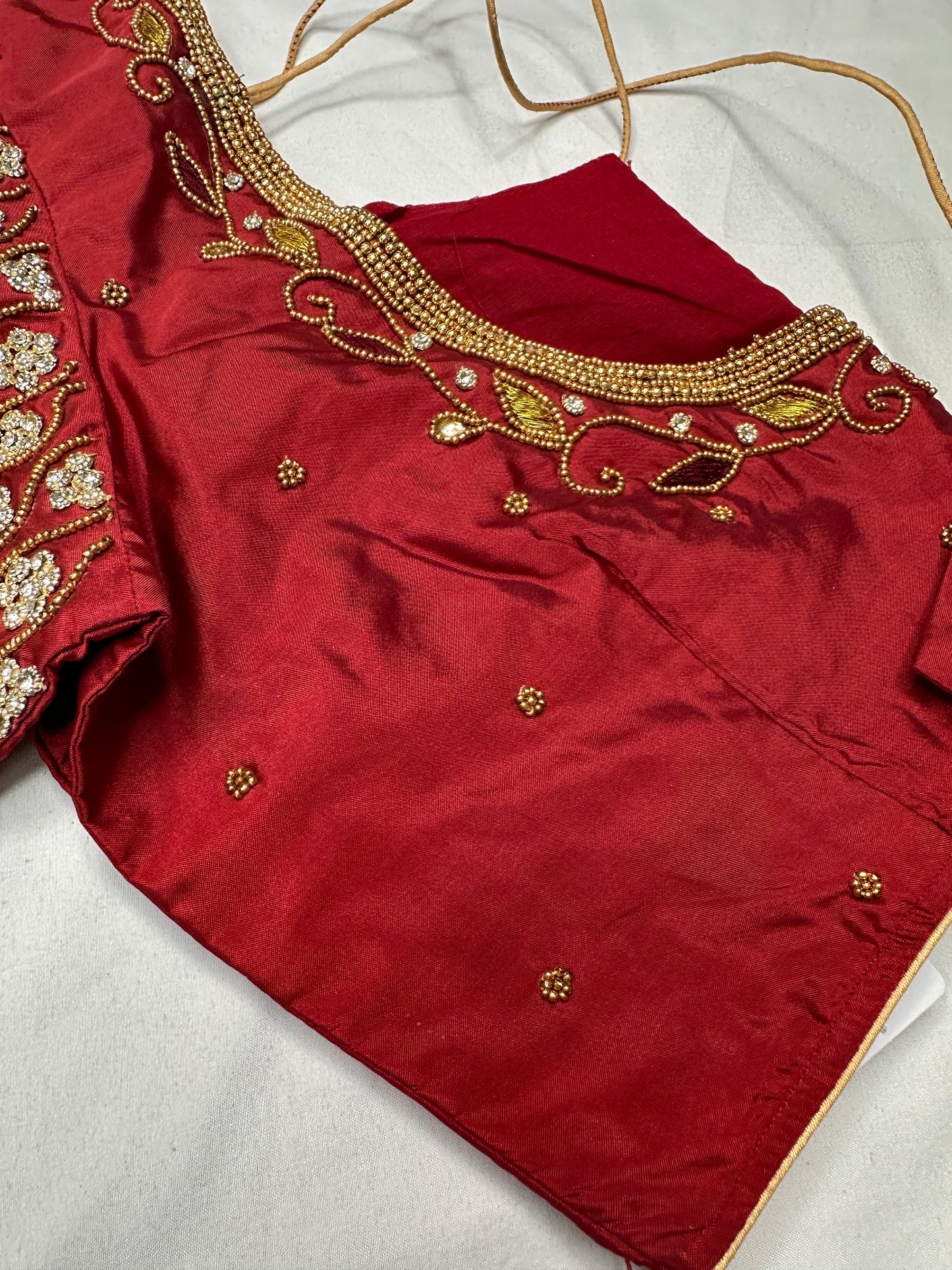 Red Maggam Aari Blouse