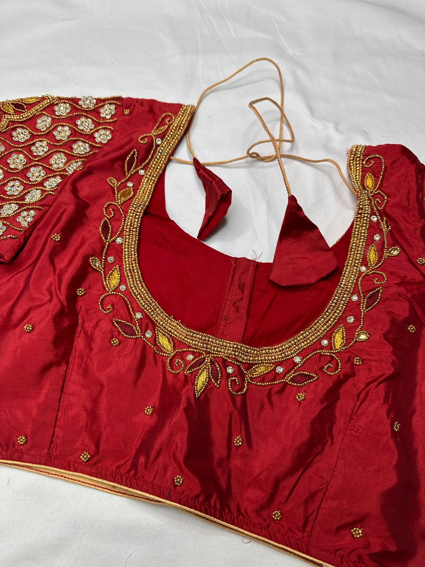 Red Maggam Aari Blouse