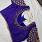 Bluish Purple Maggam Aari Blouse