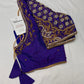 Bluish Purple Maggam Aari Blouse