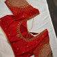 Red Maggam Blouse