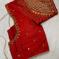 Red Maggam Blouse
