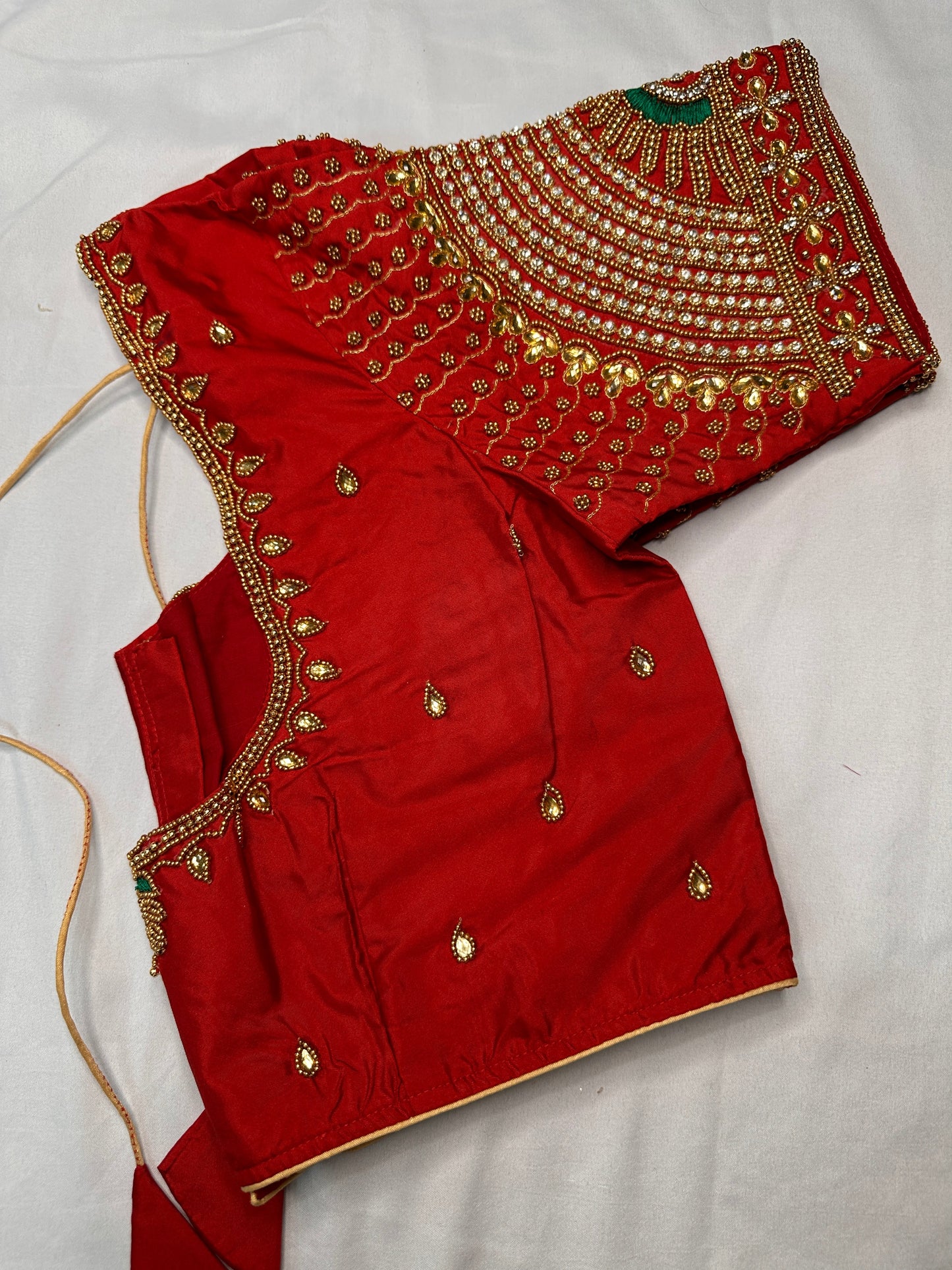 Red Maggam Blouse