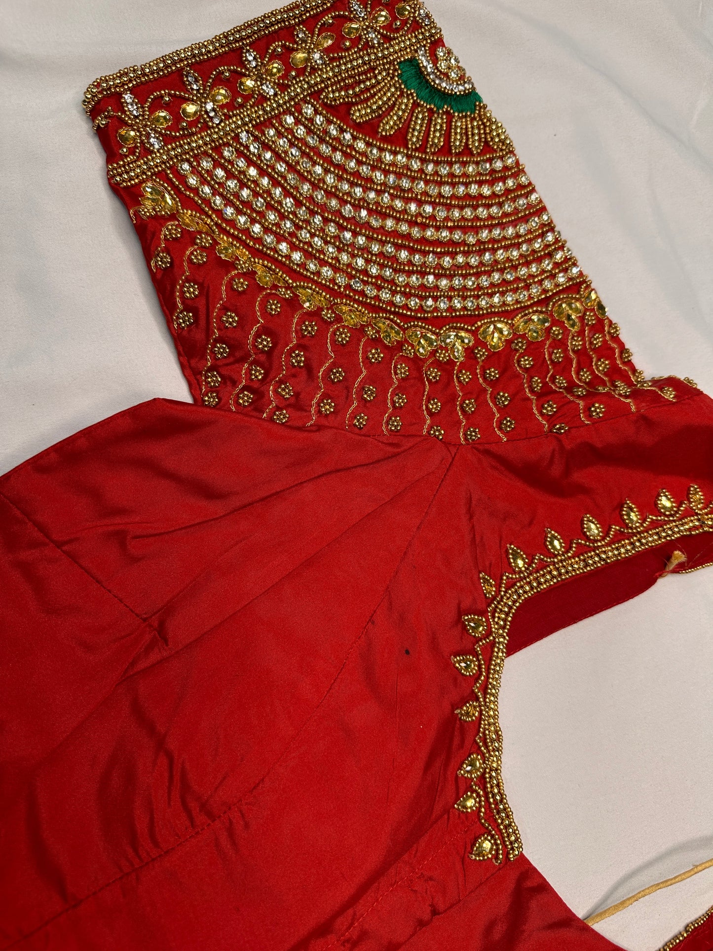 Red Maggam Blouse