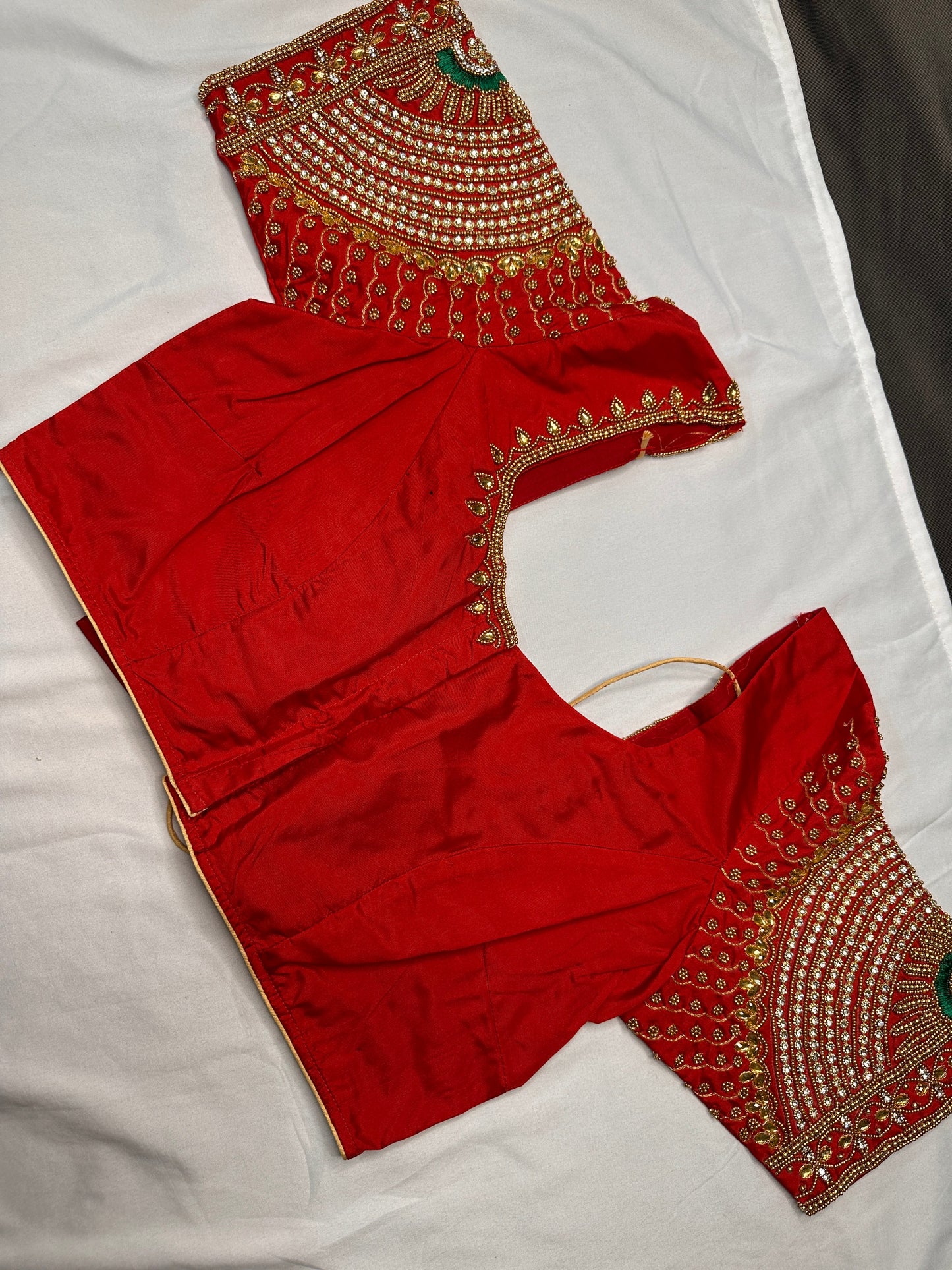 Red Maggam Blouse