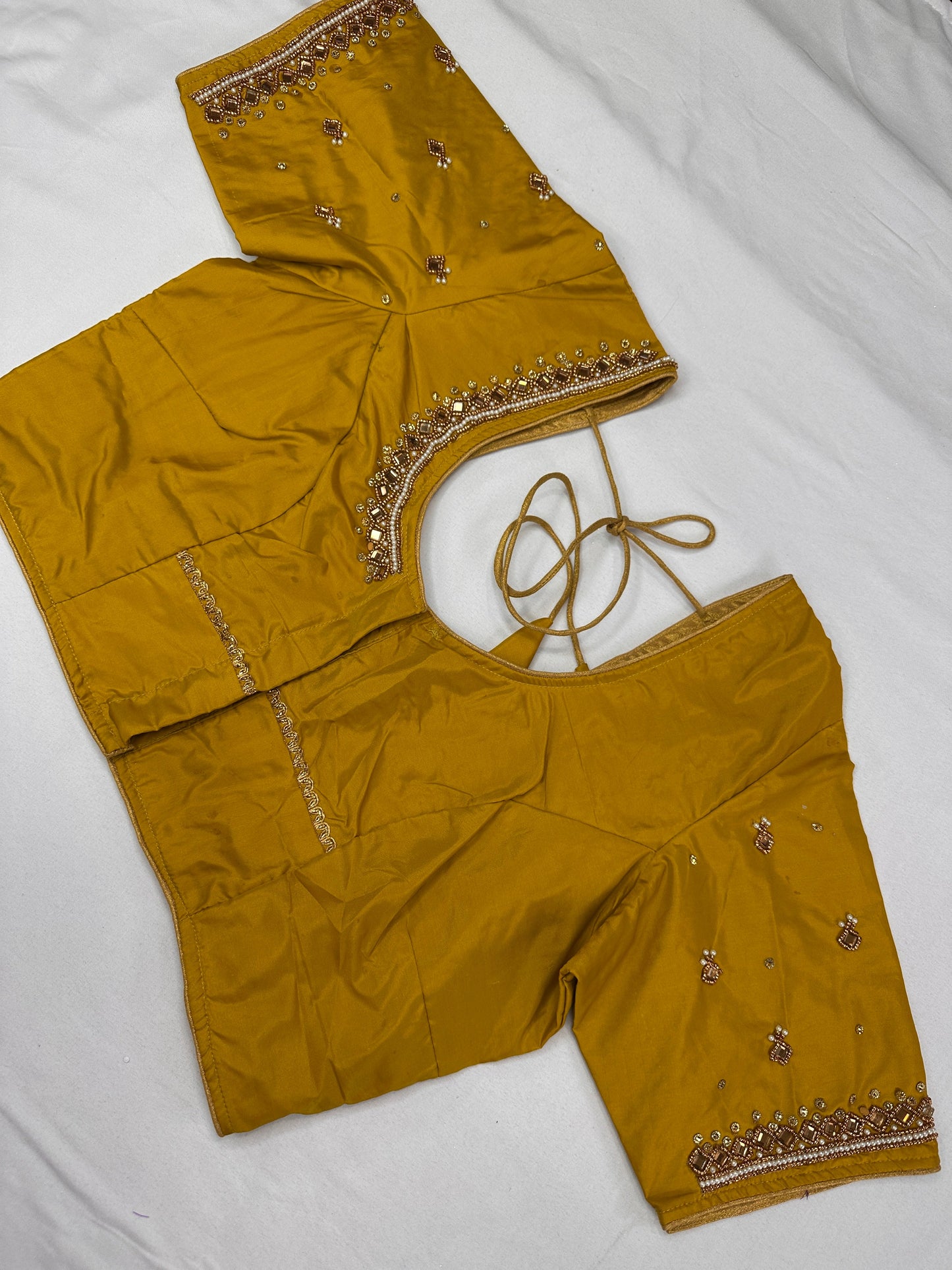 Mehendi Green Maggam Aari Work Blouse
