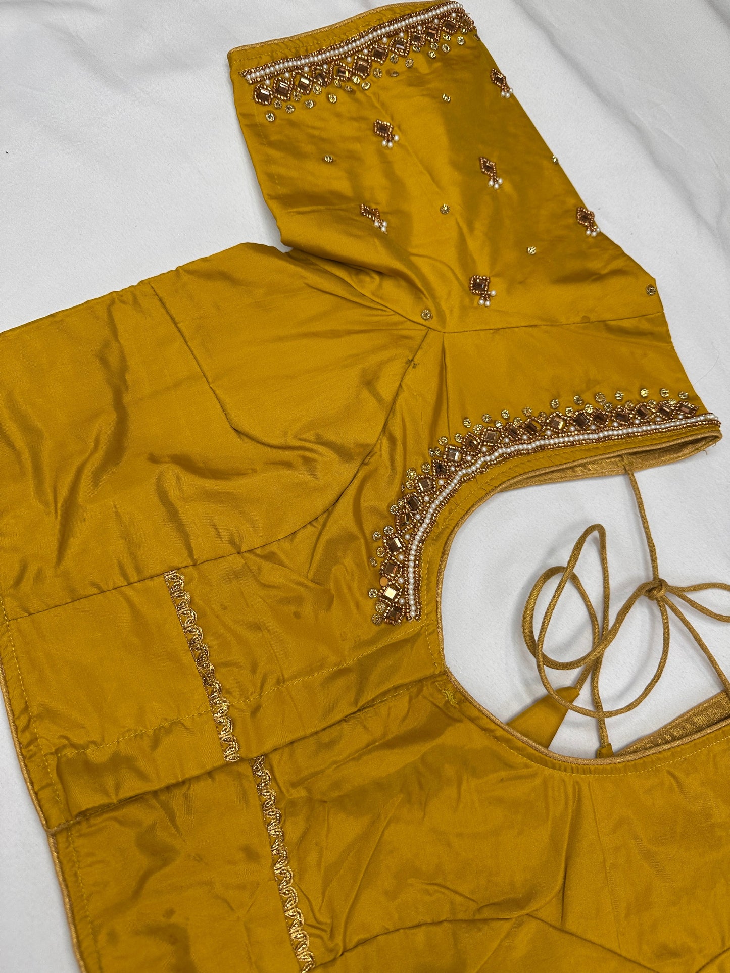 Mehendi Green Maggam Aari Work Blouse