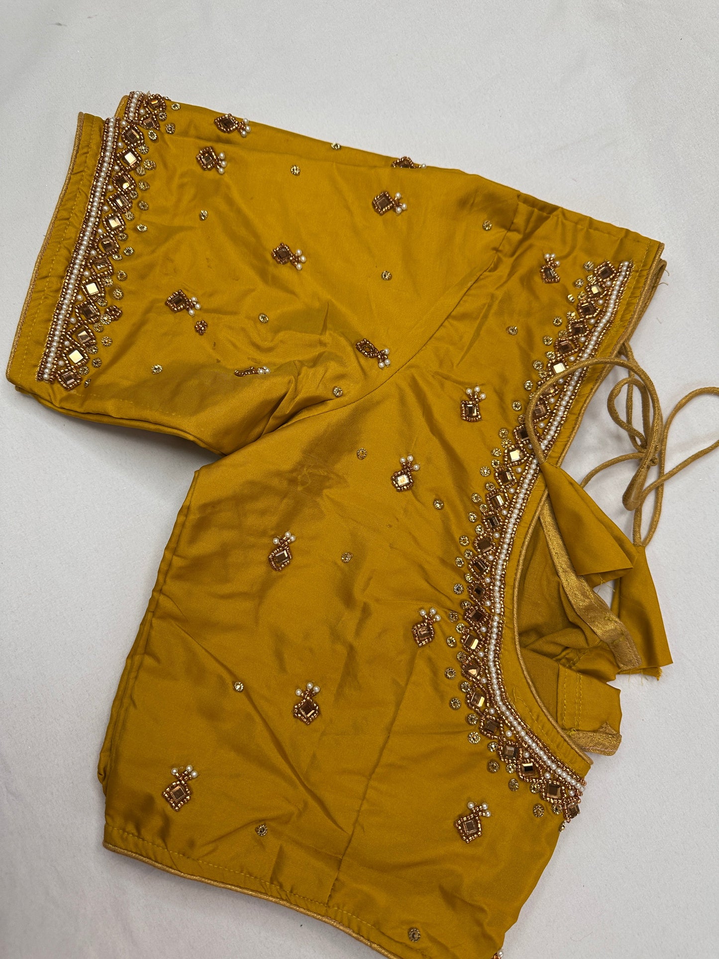Mehendi Green Maggam Aari Work Blouse
