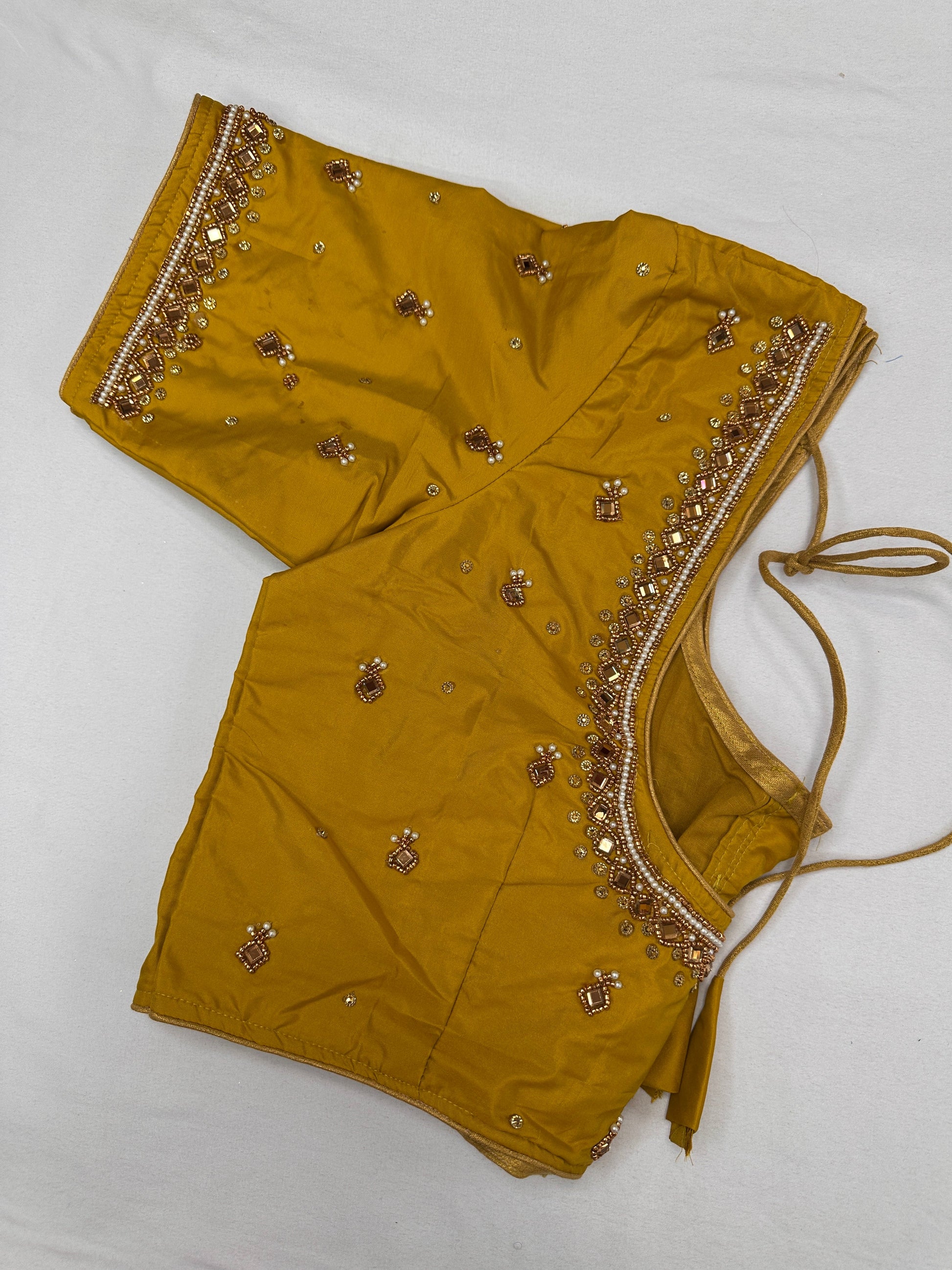 Mehendi Green Maggam Aari Work Blouse