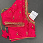 Pink Maggam Aari Work Blouse