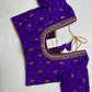 Brinjal Purple Maggam Aari Work Blouse