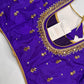 Brinjal Purple Maggam Aari Work Blouse