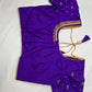 Brinjal Purple Maggam Aari Work Blouse