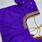 Brinjal Purple Maggam Aari Work Blouse