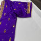 Brinjal Purple Maggam Aari Work Blouse