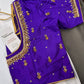 Brinjal Purple Maggam Aari Work Blouse