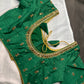 Green Maggam Aari Work Blouse