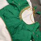 Green Maggam Aari Work Blouse