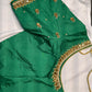 Green Maggam Aari Work Blouse