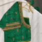 Green Maggam Aari Work Blouse