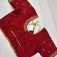 Maroon Red Maggam Aari Work Blouse