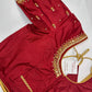 Maroon Red Maggam Aari Work Blouse