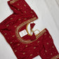 Maroon Red Maggam Aari Work Blouse