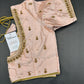 Light Pink Maggam Aari Work Blouse