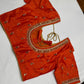 Orange Maggam Aari Work Blouse
