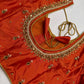 Orange Maggam Aari Work Blouse