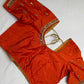 Orange Maggam Aari Work Blouse