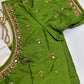 Green Maggam Aari Work Blouse