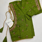 Green Maggam Aari Work Blouse