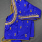 Blue Maggam Aari Work Blouse