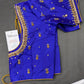Blue Maggam Aari Work Blouse