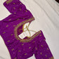 Maggenta Purple Maggam Aari Work Blouse