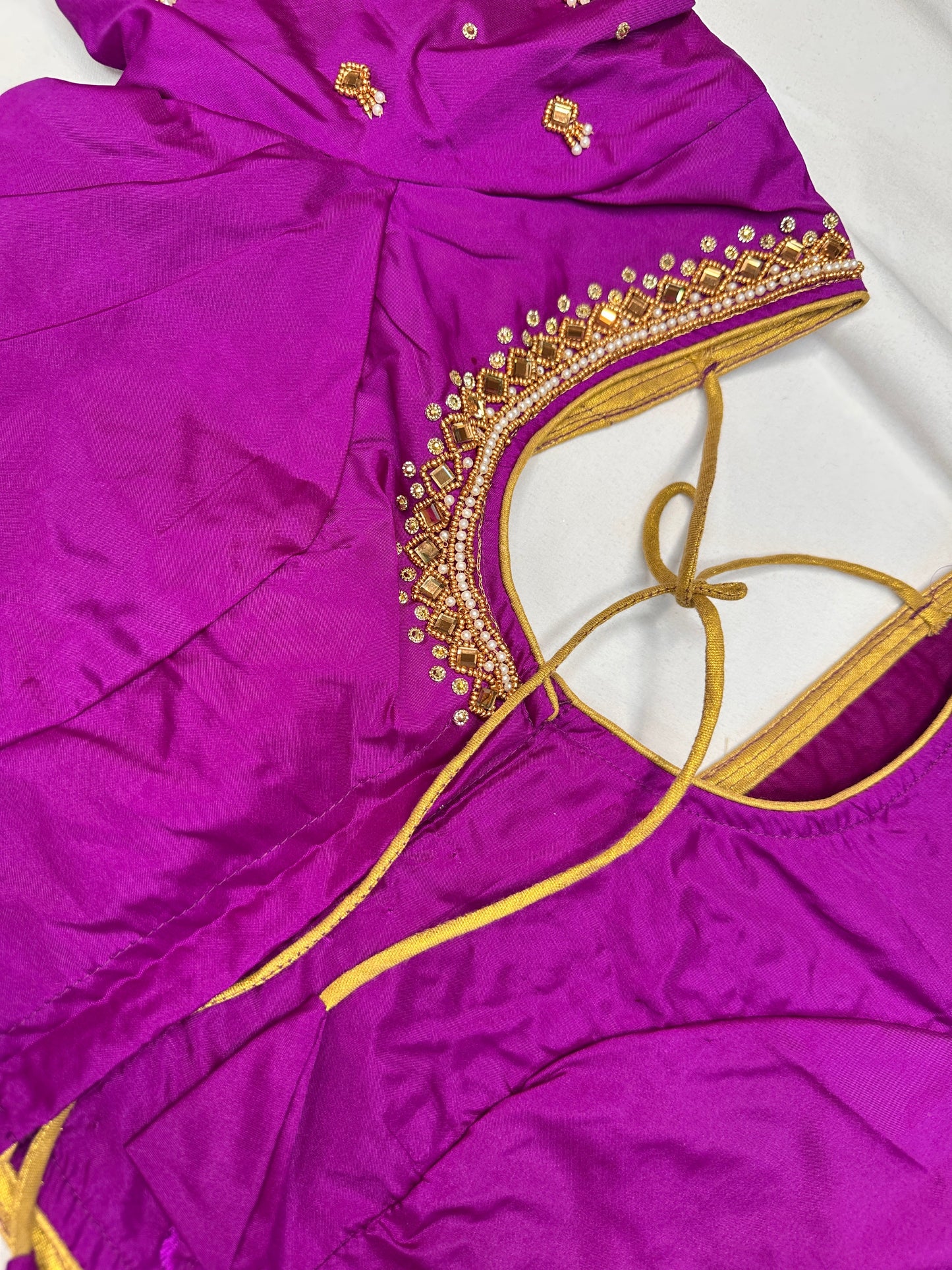 Maggenta Purple Maggam Aari Work Blouse