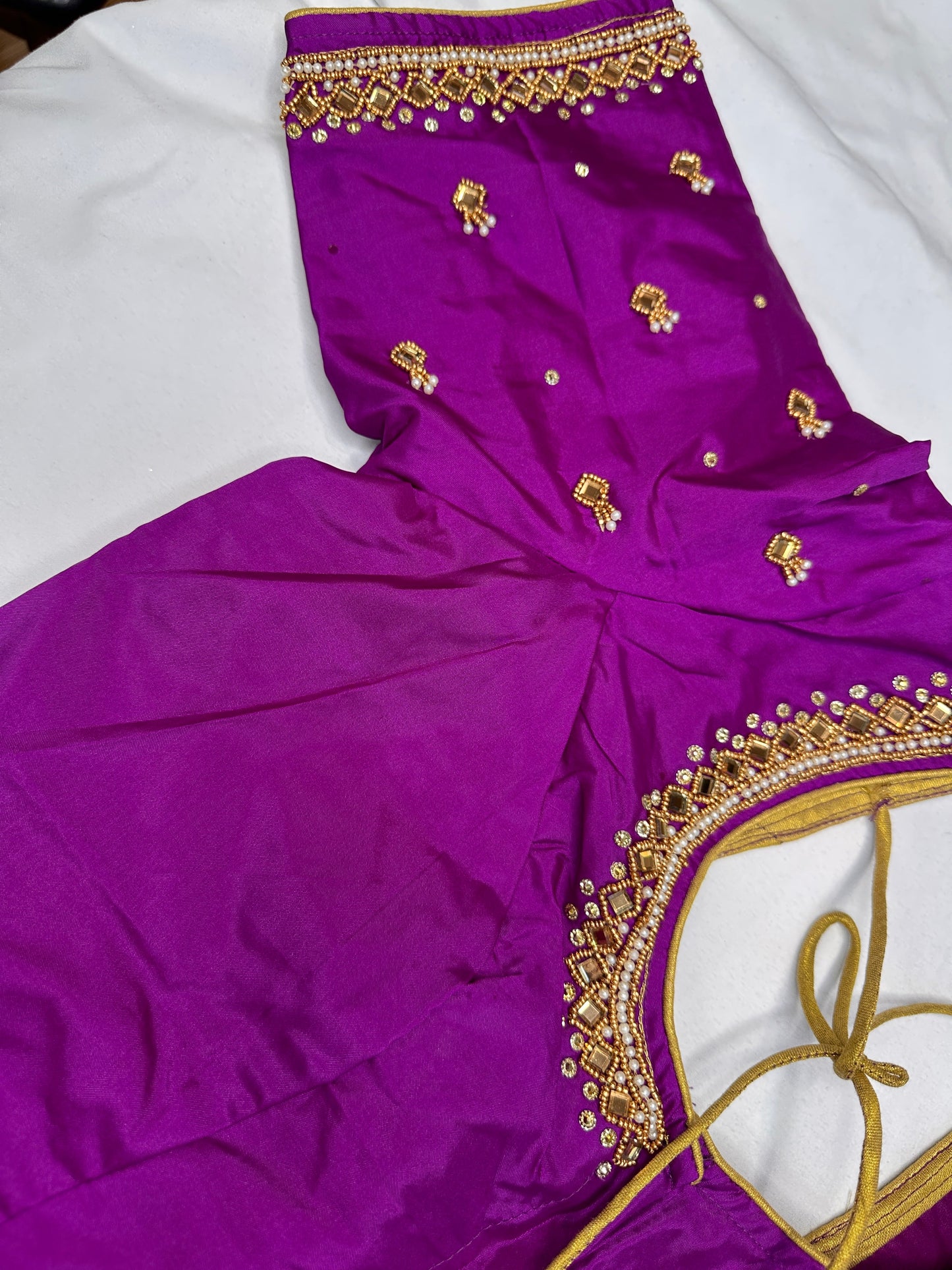 Maggenta Purple Maggam Aari Work Blouse