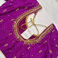 Maggenta Purple Maggam Aari Work Blouse
