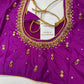 Maggenta Purple Maggam Aari Work Blouse