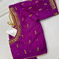 Maggenta Purple Maggam Aari Work Blouse