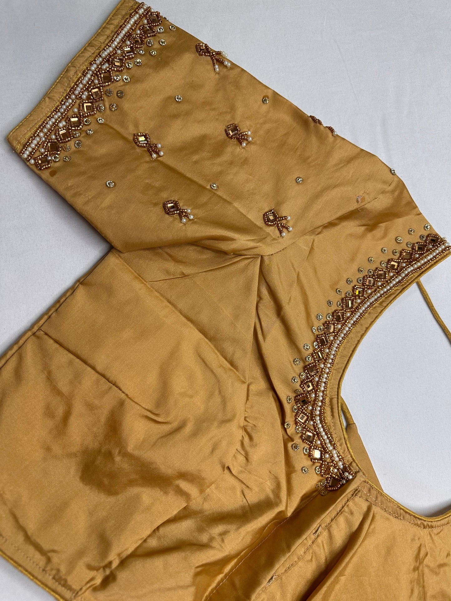 Gold Maggam Aari Work Blouse