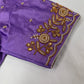 Lavender Purple Pearl Maggam Aari Work Blouse